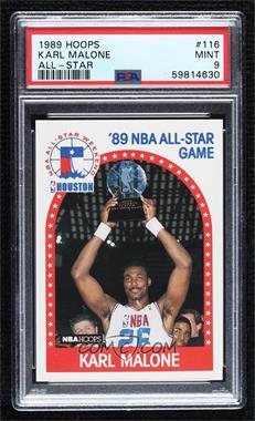 1989-90 NBA Hoops - [Base] #116 - All-Star Game - Karl Malone [PSA 9 MINT]