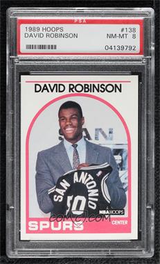 1989-90 NBA Hoops - [Base] #138 - David Robinson [PSA 8 NM‑MT]