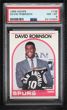 1989-90 NBA Hoops - [Base] #138 - David Robinson [PSA 8 NM‑MT]