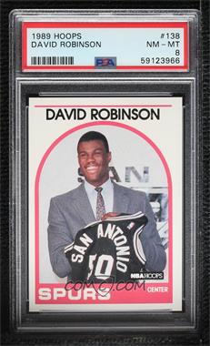 1989-90 NBA Hoops - [Base] #138 - David Robinson [PSA 8 NM‑MT]