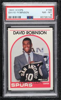 1989-90 NBA Hoops - [Base] #138 - David Robinson [PSA 8 NM‑MT]