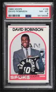 1989-90 NBA Hoops - [Base] #138 - David Robinson [PSA 8 NM‑MT]