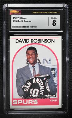 1989-90 NBA Hoops - [Base] #138 - David Robinson [CSG 8 NM/Mint]