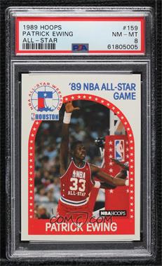 1989-90 NBA Hoops - [Base] #159 - All-Star Game - Patrick Ewing [PSA 8 NM‑MT]