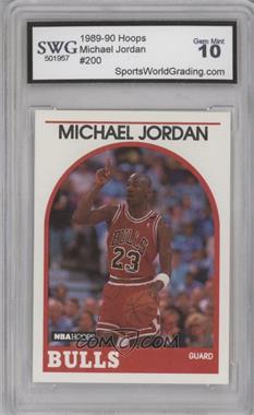 1989-90 NBA Hoops - [Base] #200 - Michael Jordan [Encased]