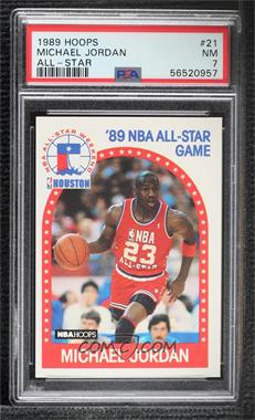 1989-90 NBA Hoops - [Base] #21 - All-Star Game - Michael Jordan [PSA 7 NM]