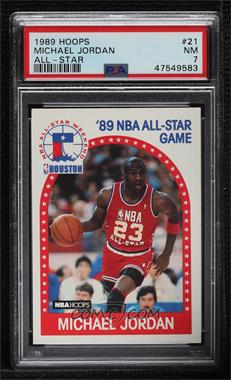 1989-90 NBA Hoops - [Base] #21 - All-Star Game - Michael Jordan [PSA 7 NM]