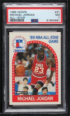 1989-90 NBA Hoops - [Base] #21 - All-Star Game - Michael Jordan [PSA 7 NM]