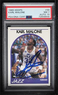 1989-90 NBA Hoops - [Base] #30 - Karl Malone [PSA Authentic PSA/DNA Cert]