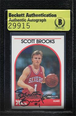 1989-90 NBA Hoops - [Base] #34 - Scott Brooks [BAS Authentic]