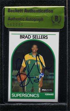 1989-90 NBA Hoops - [Base] #348 - Brad Sellers [BAS Beckett Auth Sticker]