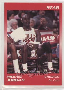 1989-91 Star Michael Jordan Ad Cards - [Base] #_MIJO.4 - Michael Jordan (Red Border Jordan Sitting)