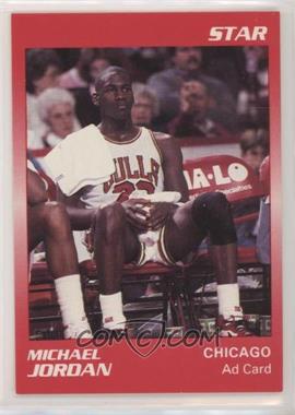 1989-91 Star Michael Jordan Ad Cards - [Base] #_MIJO.4 - Michael Jordan (Red Border Jordan Sitting)