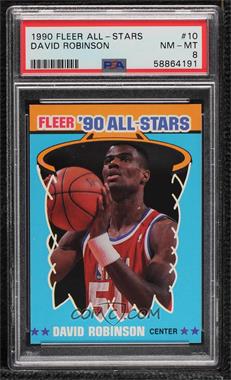1990-91 Fleer - All-Stars #10.1 - David Robinson (4 Stars on Front) [PSA 8 NM‑MT]