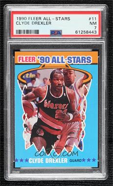 1990-91 Fleer - All-Stars #11 - Clyde Drexler [PSA 7 NM]