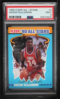 1990-91 Fleer - All-Stars #3 - Hakeem Olajuwon [PSA 9 MINT]