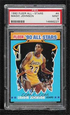 1990-91 Fleer - All-Stars #4 - Magic Johnson [PSA 9 MINT]