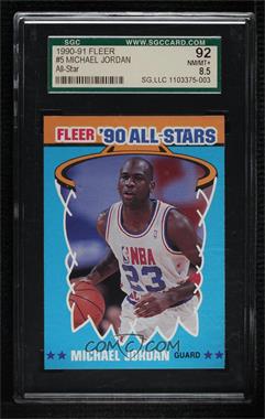 1990-91 Fleer - All-Stars #5 - Michael Jordan [SGC 92 NM/MT+ 8.5]