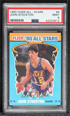 1990-91 Fleer - All-Stars #9.1 - John Stockton (4 Stars on Front) [PSA 9 MINT]