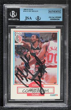 1990-91 Fleer - [Base] #154 - Clyde Drexler [JSA Certified Encased by BGS]