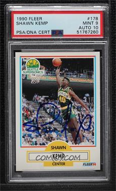 1990-91 Fleer - [Base] #178 - Shawn Kemp [PSA Authentic PSA/DNA Cert]