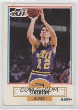 1990-91 Fleer - [Base] #189.1 - John Stockton (Black Line Under Biographical Information) [Poor to Fair]