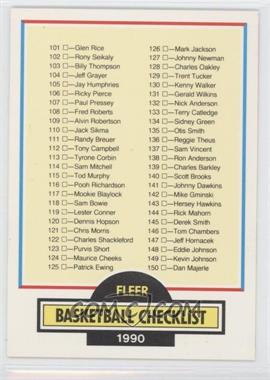 1990-91 Fleer - [Base] #198 - Checklist