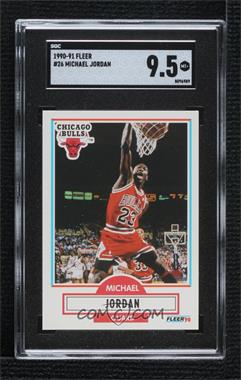 1990-91 Fleer - [Base] #26.1 - Michael Jordan (Line Under Biographical Information) [SGC 9.5 Mint+]