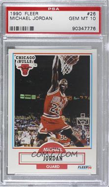 1990-91 Fleer - [Base] #26.1 - Michael Jordan (Line Under Biographical Information) [PSA 10 GEM MT]