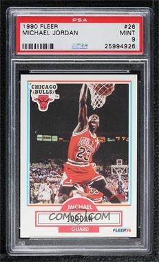 1990-91 Fleer - [Base] #26.1 - Michael Jordan (Line Under Biographical Information) [PSA 9 MINT]