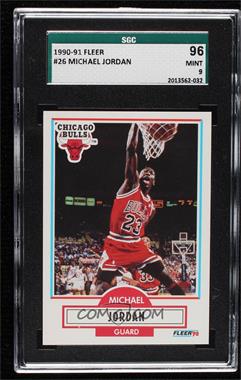 1990-91 Fleer - [Base] #26.1 - Michael Jordan (Line Under Biographical Information) [SGC 9 MINT]