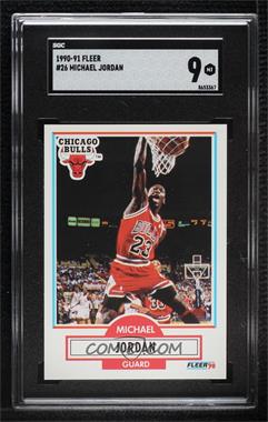 1990-91 Fleer - [Base] #26.1 - Michael Jordan (Line Under Biographical Information) [SGC 9 MINT]