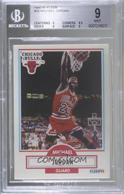 1990-91 Fleer - [Base] #26.1 - Michael Jordan (Line Under Biographical Information) [BGS 9 MINT]