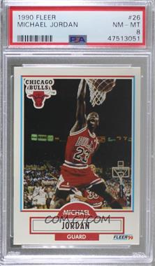 1990-91 Fleer - [Base] #26.2 - Michael Jordan (No Line Under Biographical Information) [PSA 8 NM‑MT]