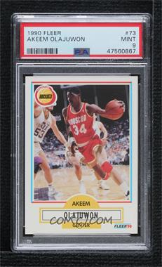 1990-91 Fleer - [Base] #73 - Hakeem Olajuwon (Akeem on Card) [PSA 9 MINT]