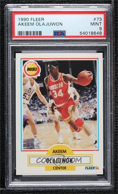 1990-91 Fleer - [Base] #73 - Hakeem Olajuwon (Akeem on Card) [PSA 9 MINT]