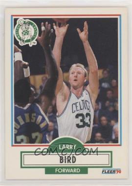 1990-91 Fleer - [Base] #8.1 - Larry Bird (Black Line Under Biographical Information)