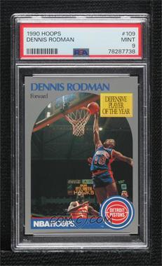 1990-91 NBA Hoops - [Base] #109 - Dennis Rodman [PSA 9 MINT]