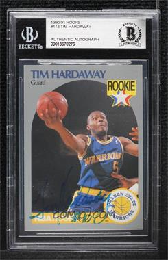 1990-91 NBA Hoops - [Base] #113 - Tim Hardaway [BAS BGS Authentic]