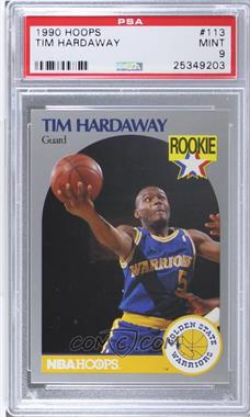 1990-91 NBA Hoops - [Base] #113 - Tim Hardaway [PSA 9 MINT]