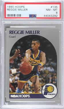 1990-91 NBA Hoops - [Base] #135 - Reggie Miller [PSA 8 NM‑MT]