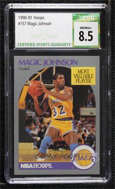 1990-91 NBA Hoops - [Base] #157 - Magic Johnson [CSG 8.5 NM/Mint+]