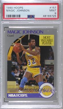 1990-91 NBA Hoops - [Base] #157 - Magic Johnson [PSA 9 MINT]
