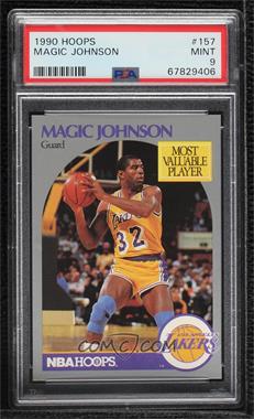 1990-91 NBA Hoops - [Base] #157 - Magic Johnson [PSA 9 MINT]