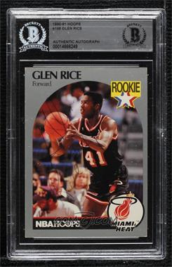 1990-91 NBA Hoops - [Base] #168 - Glen Rice [BAS BGS Authentic]