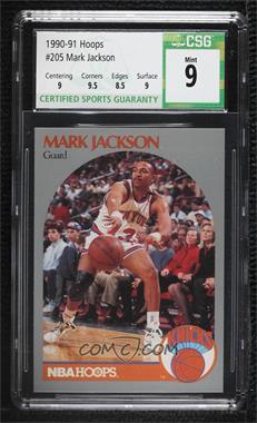 1990-91 NBA Hoops - [Base] #205.1 - Mark Jackson ("Famous" People in Background) [CSG 9 Mint]