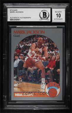1990-91 NBA Hoops - [Base] #205.1 - Mark Jackson ("Famous" People in Background) [BAS BGS Authentic]