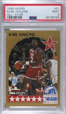 1990-91 NBA Hoops - [Base] #21 - All-Star Game - Karl Malone [PSA 9 MINT]