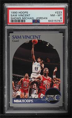 1990-91 NBA Hoops - [Base] #223.1 - Sam Vincent (Michael Jordan Wearing #12 Jersey) [PSA 8 NM‑MT]