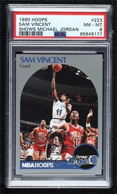 1990-91 NBA Hoops - [Base] #223.1 - Sam Vincent (Michael Jordan Wearing #12 Jersey) [PSA 8 NM‑MT]